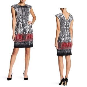 YOANA BARASCHI Sleeveless Urban Reptile Shift Dress 6